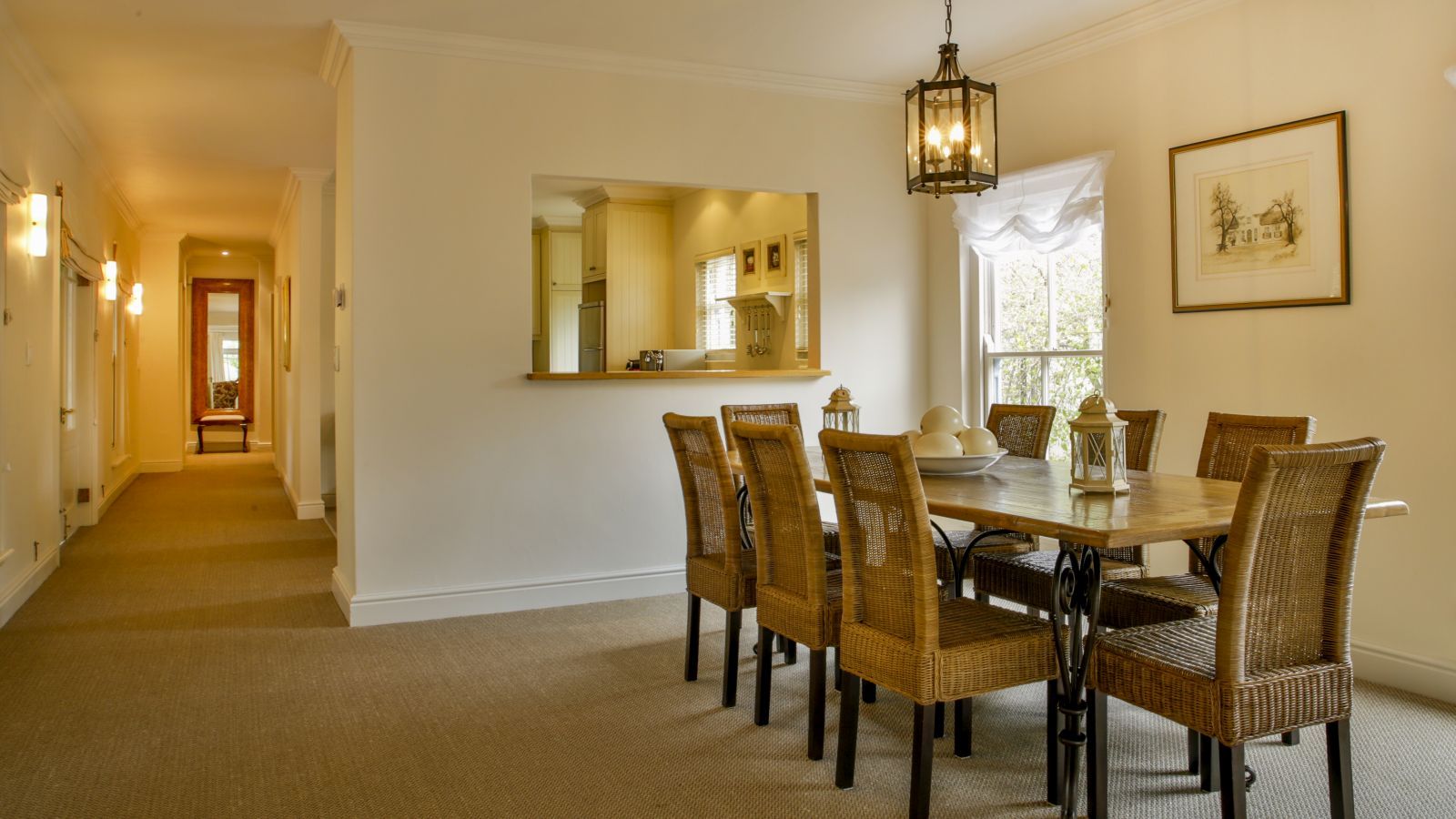 Villa dining area at Le Quartier Francais in South Africa 