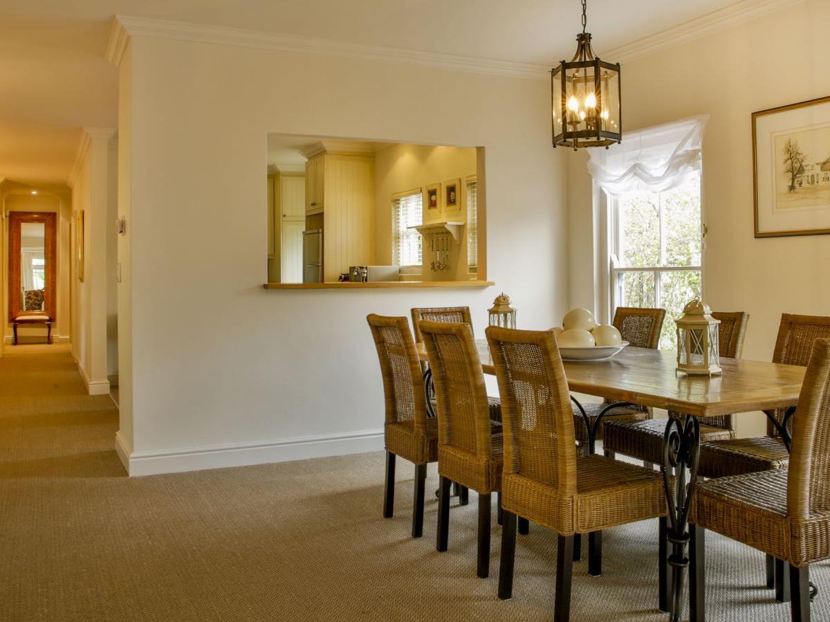 Villa dining area at Le Quartier Francais in South Africa