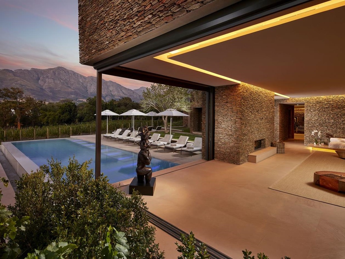 Leeu spa and pool at Leeu Estates in South Africa