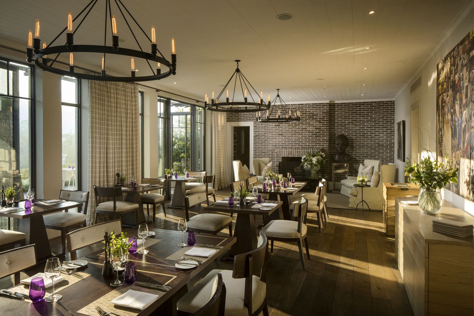 Manor House dining room at Leeu Estates in South Africa 