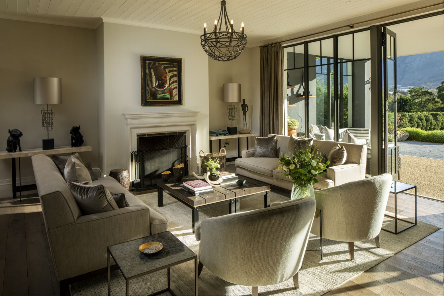 Manor House sitting room at Leeu Estates in South Africa 