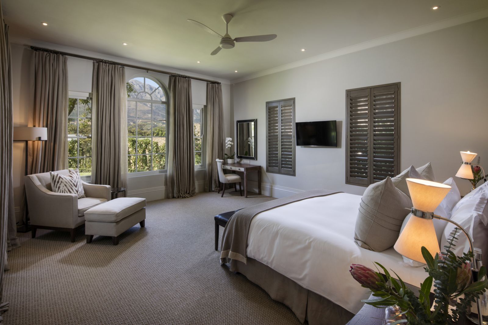 Vineyard cottage deluxe room at Leeu Estates in South Africa 