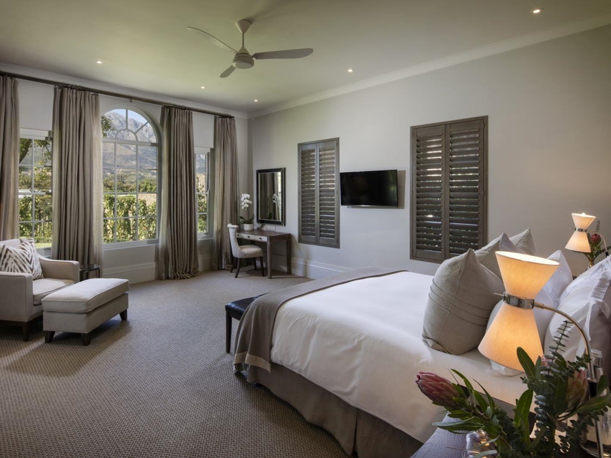 Vineyard cottage deluxe room at Leeu Estates in South Africa