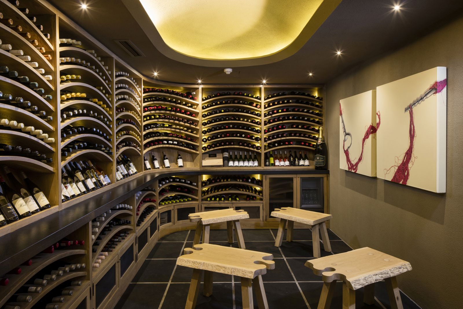 The wine cellar at Leeu Estates in South Africa 
