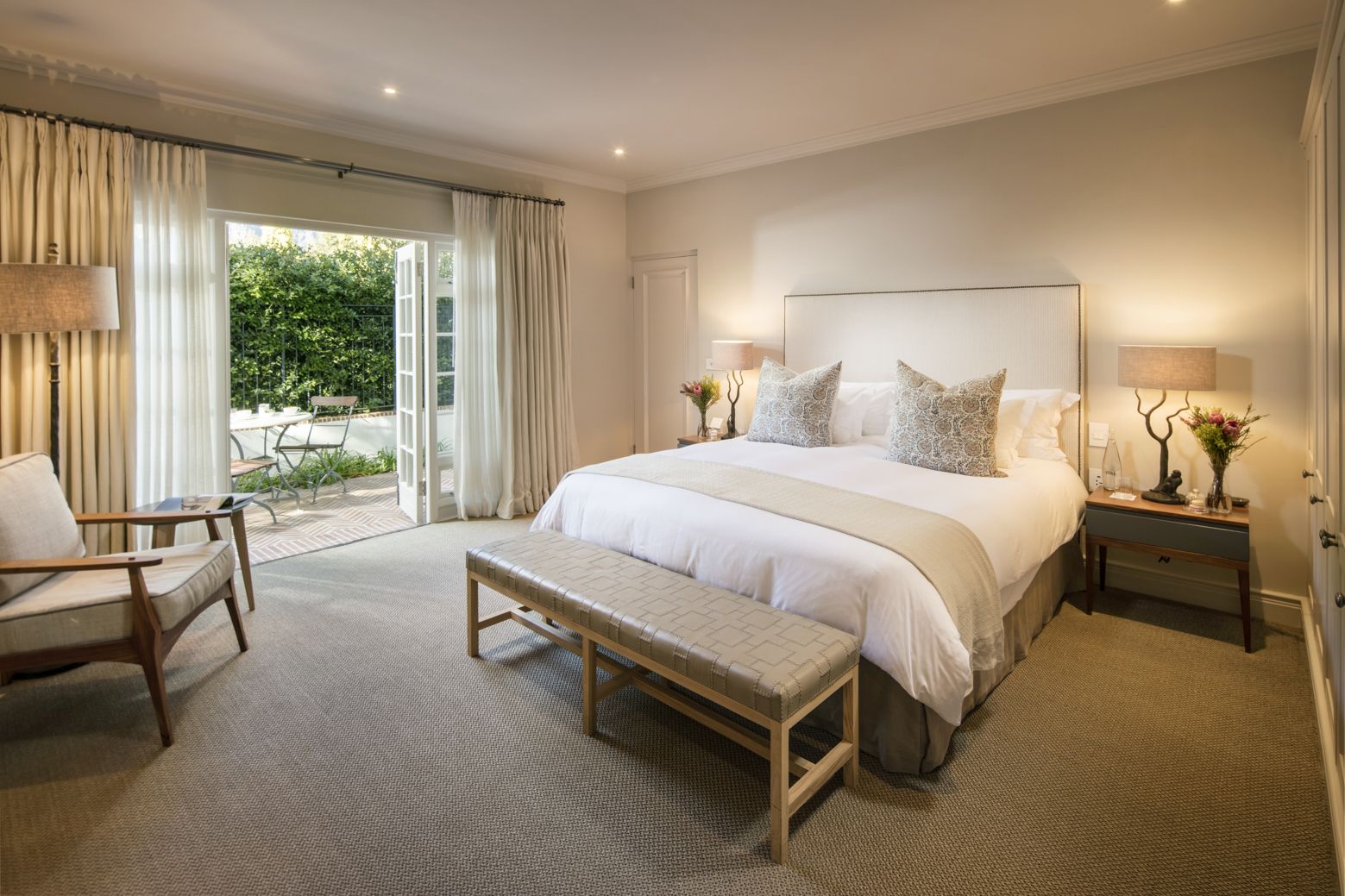 Classic room bedroom with terrace at Leeu House in South Africa