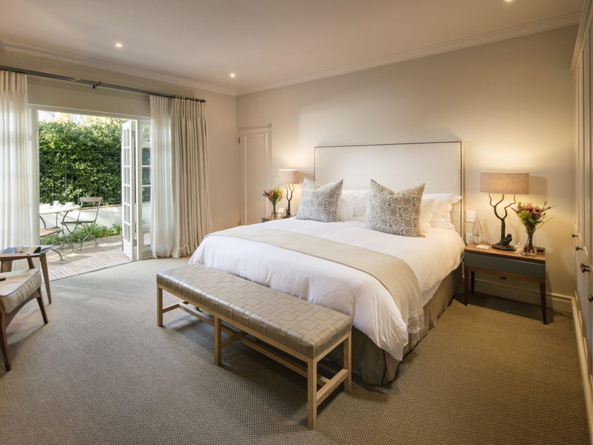 Classic room bedroom with terrace at Leeu House in South Africa
