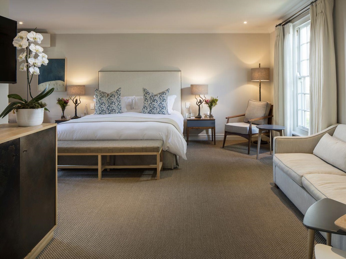 Deluxe bedroom interior view at Leeu House in South Africa