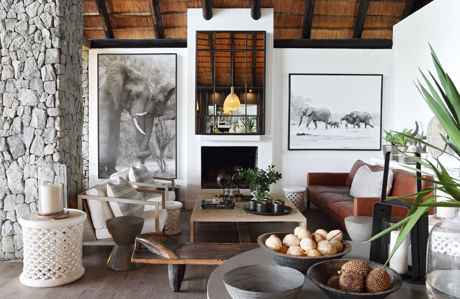 Sitting area at Londolozi Granite Suites in South Africa