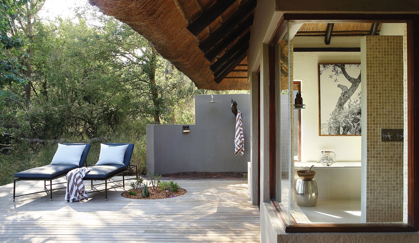 Bathroom at Londolozi Tree Camp in South Africa