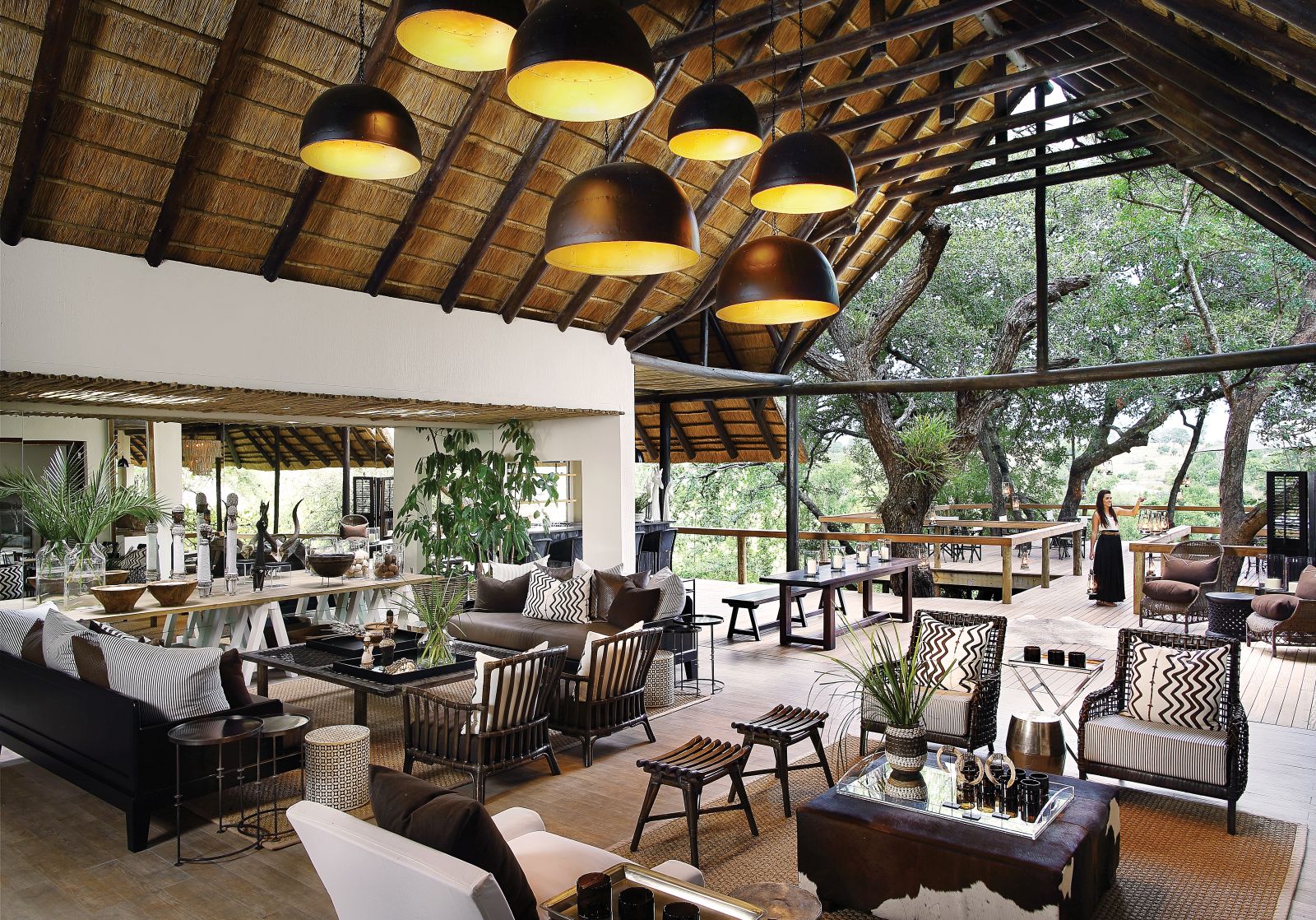 Sitting area at Londolozi Tree Camp in South Africa
