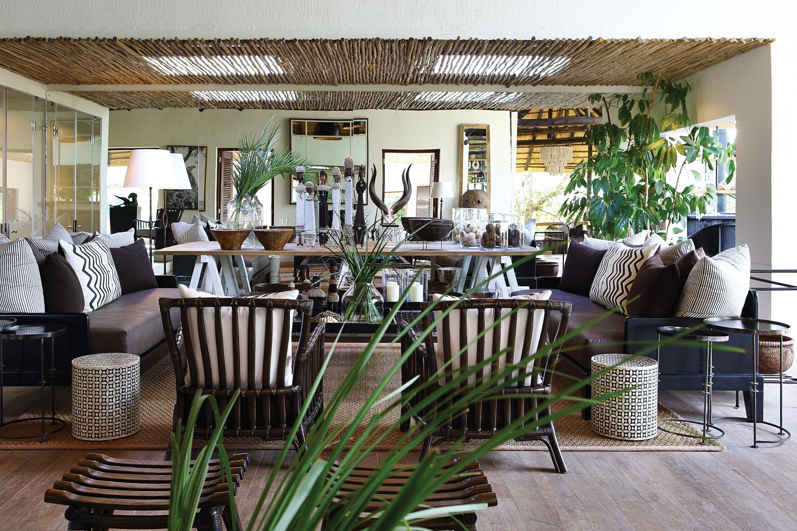 Sitting room at Londolozi Tree Camp in South Africa