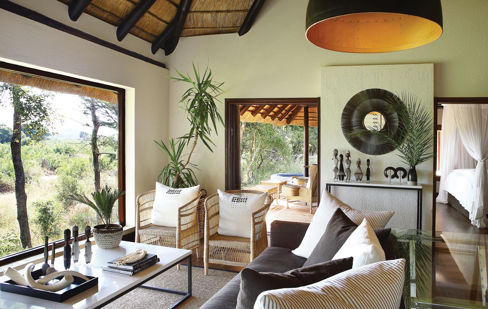 Suite sitting room at Londolozi Tree Camp in South Africa