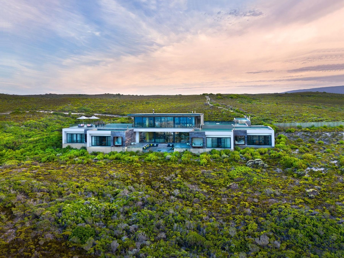 Exterior view of Morukuru Beach Lodge in the De Hoop Nature Reserve
