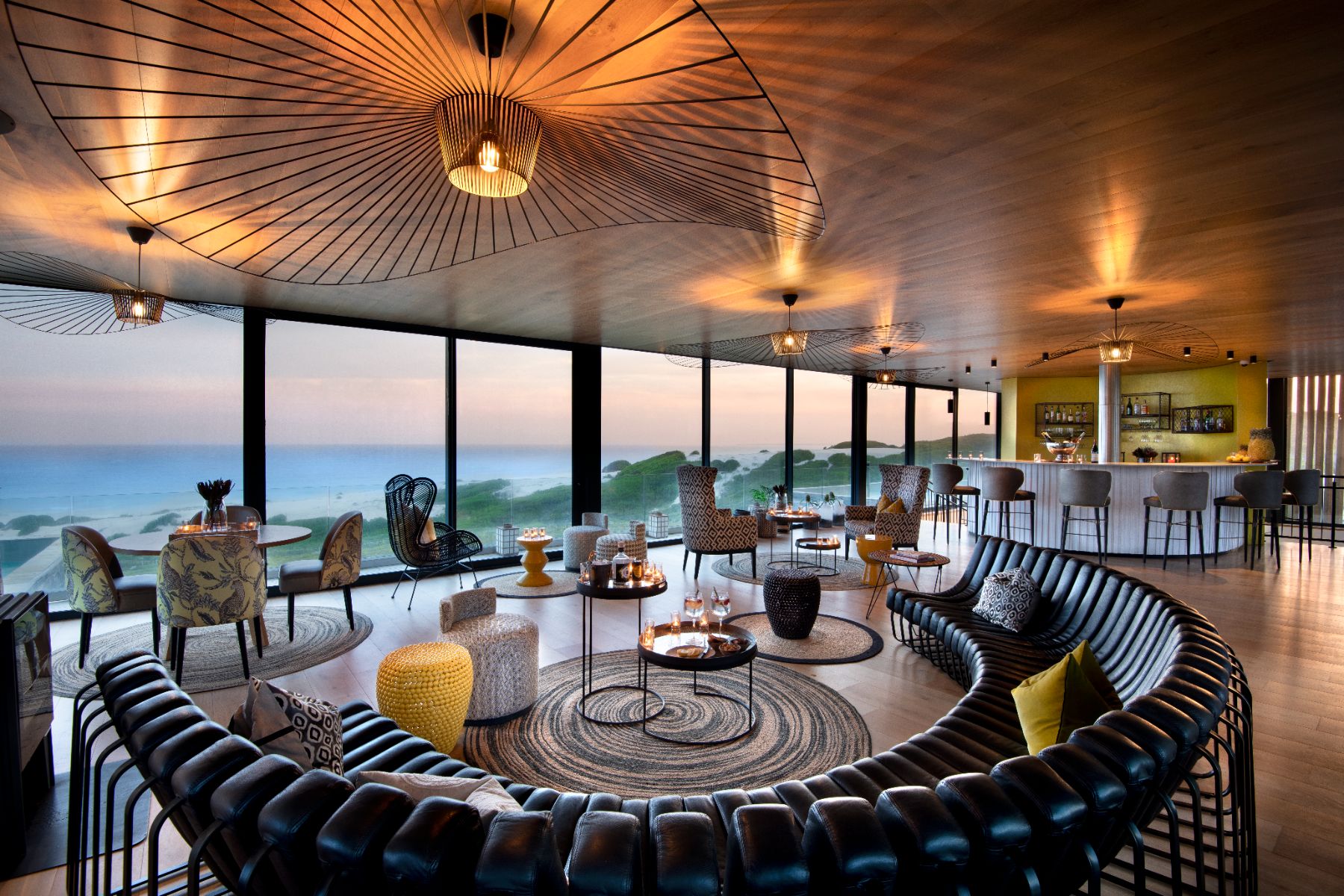 Lounge at Morukuru Beach Lodge in the De Hoop Nature Reserve