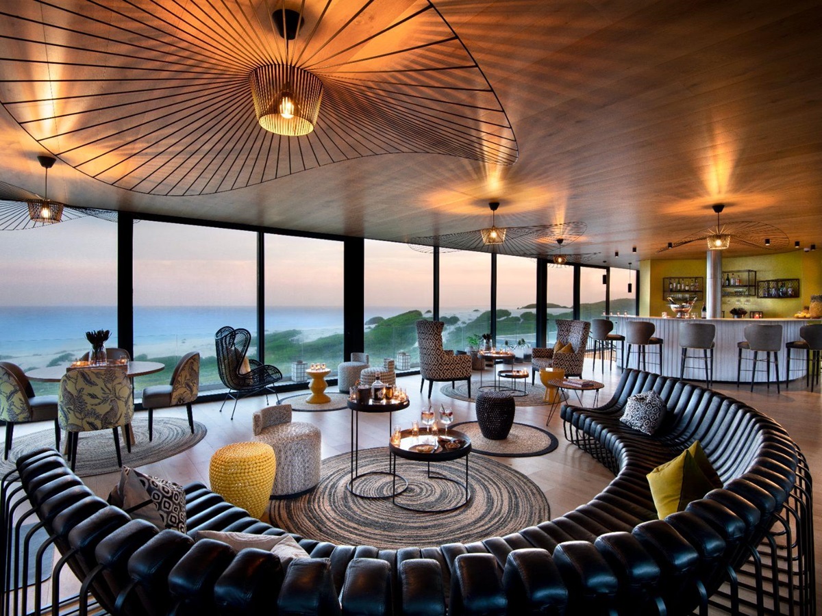 Lounge at Morukuru Beach Lodge in the De Hoop Nature Reserve