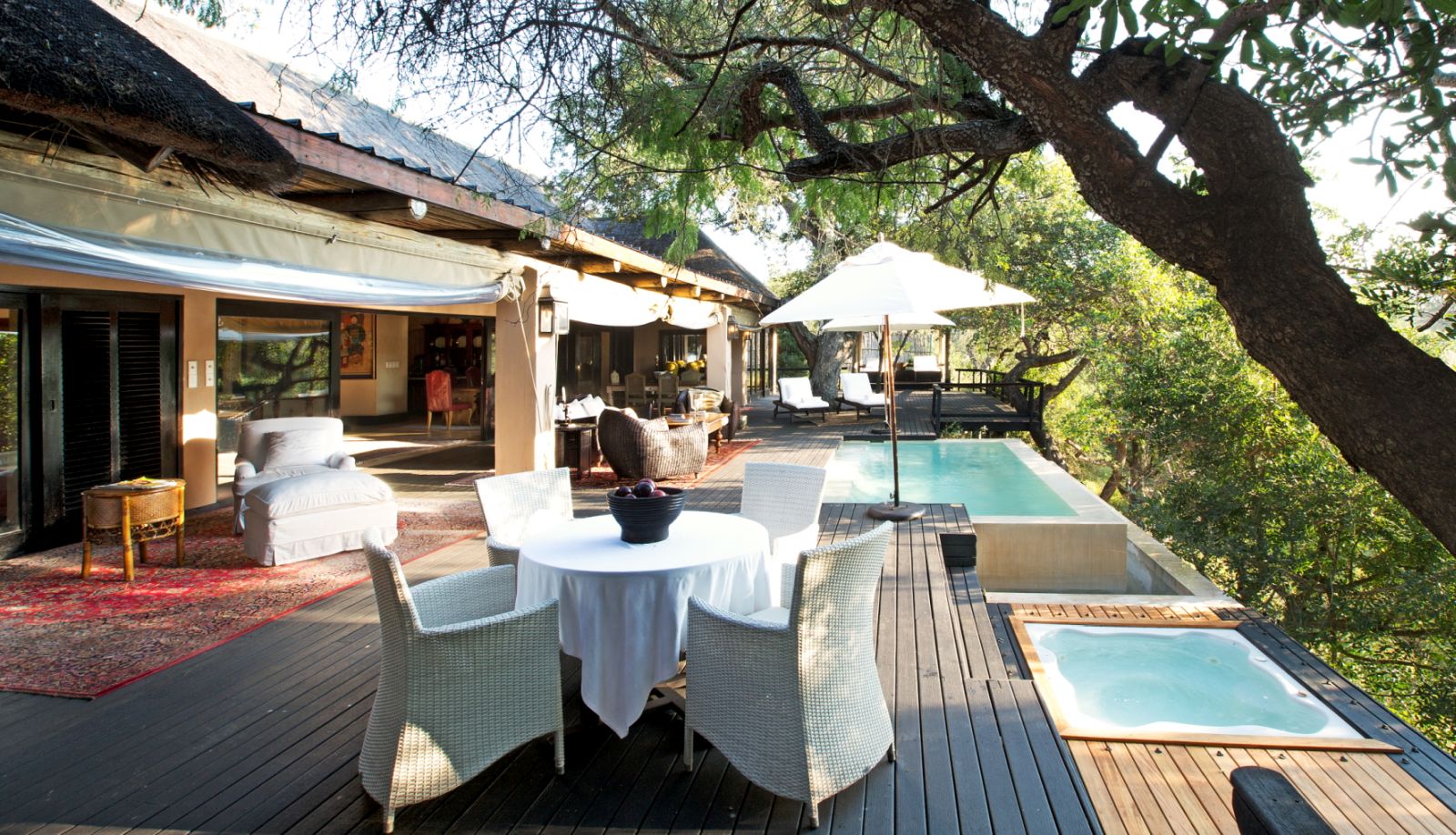 Deck with pool at Royal Malewane in South Africa