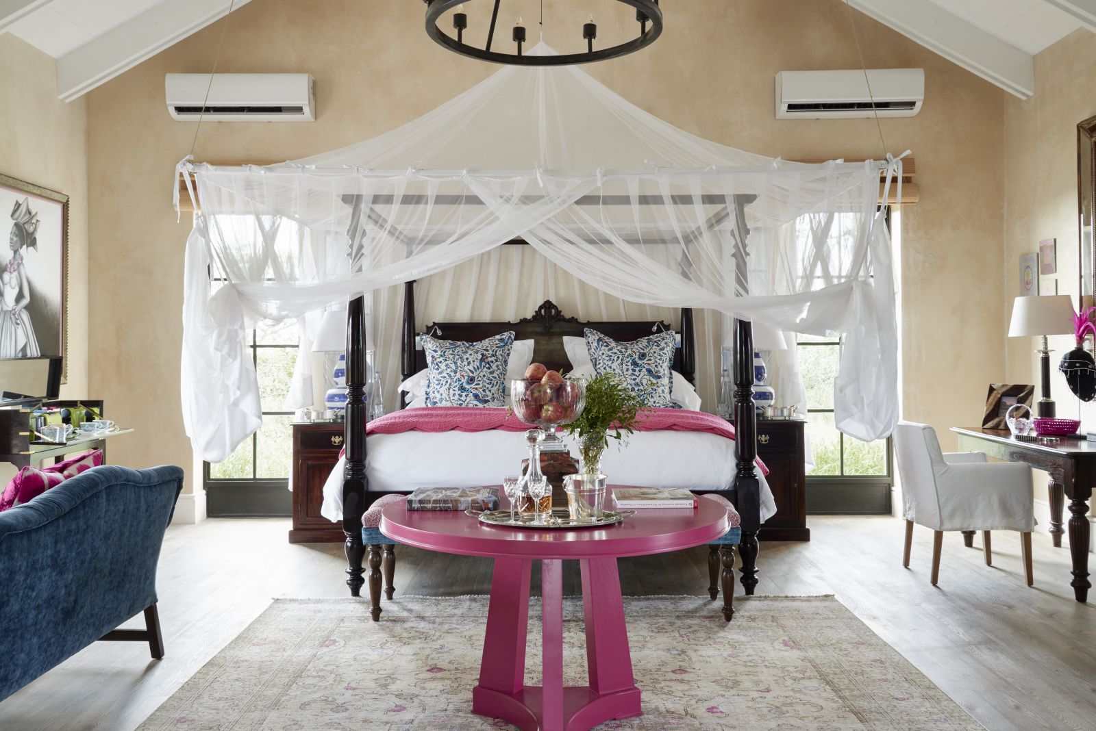 Luxury farm suite bedroom at Royal Malewane in South Africa