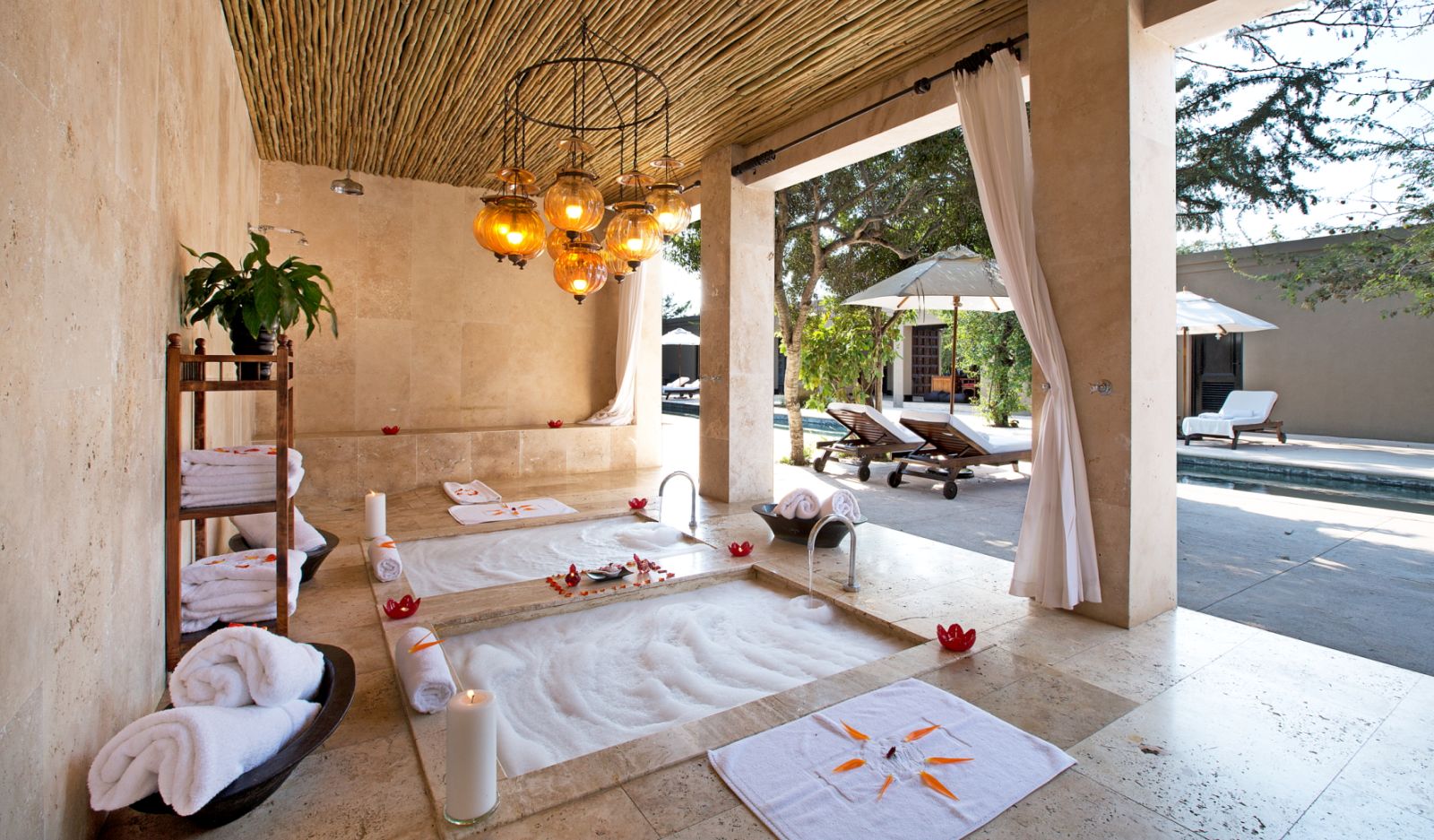 Spa baths at Royal Malewane in South Africa