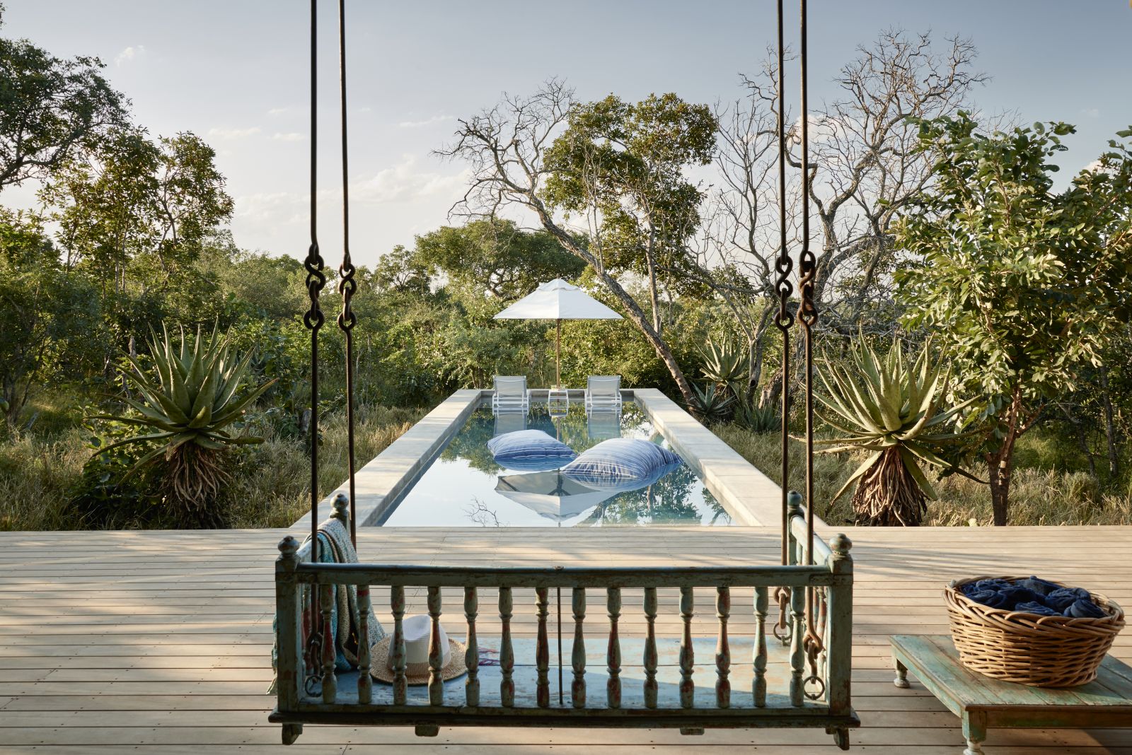 The farmstead pool at Royal Malewane in South Africa