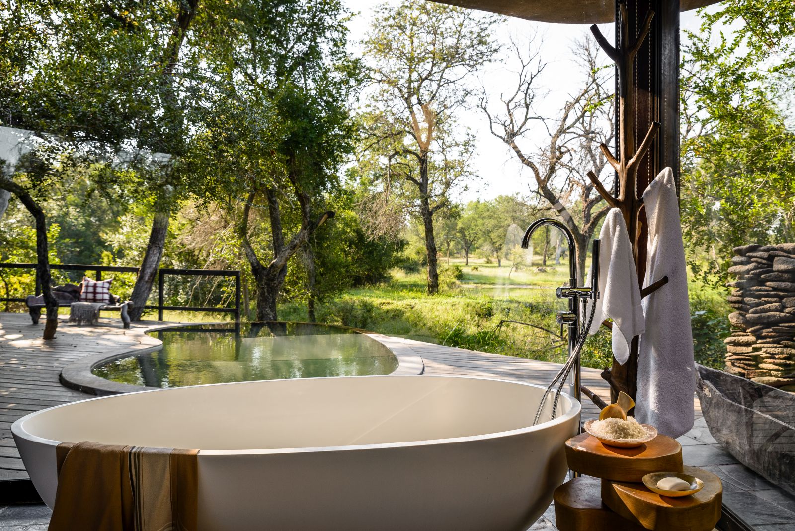 Bathtub at Singita Boulders Lodge in South Africa