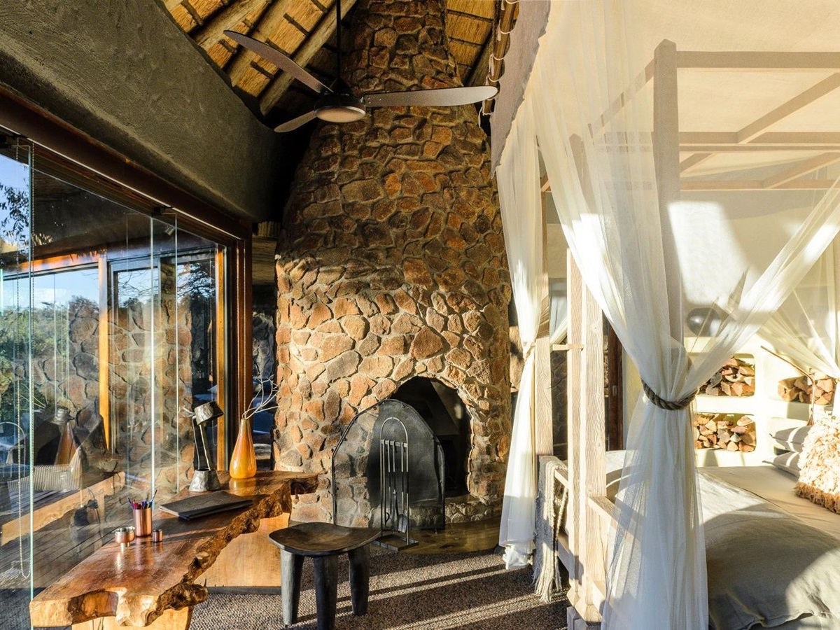 View from bedroom at Singita Boulders Lodge in South Africa