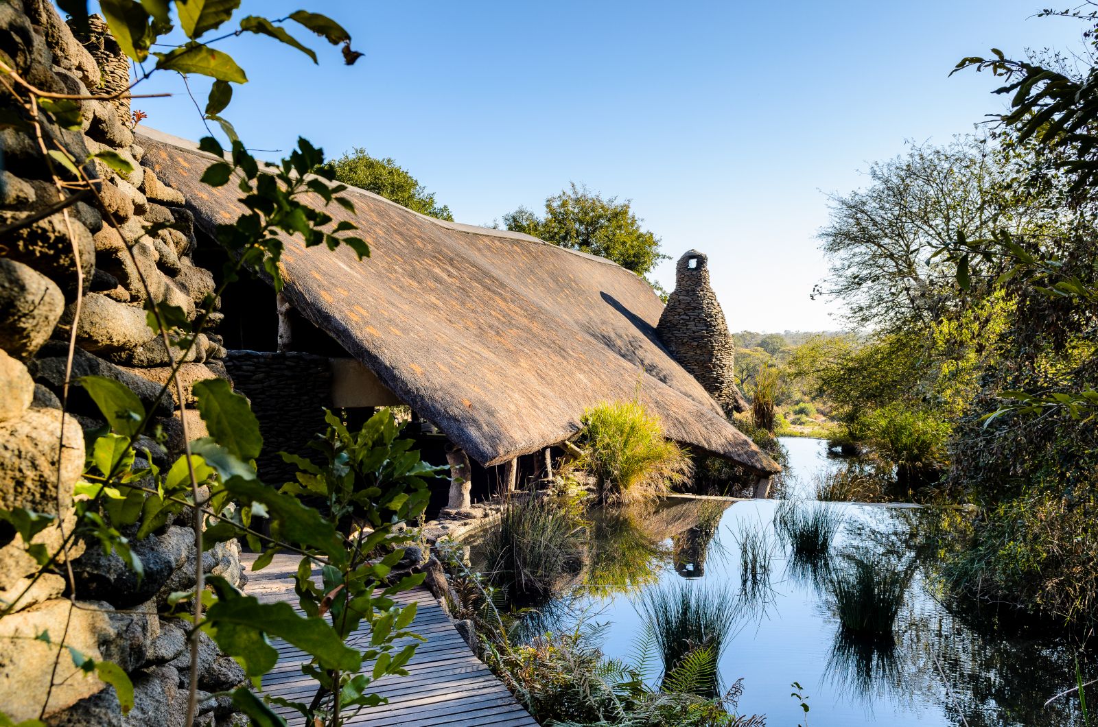 Exterior view of Singita Boulders Lodge in South Africa