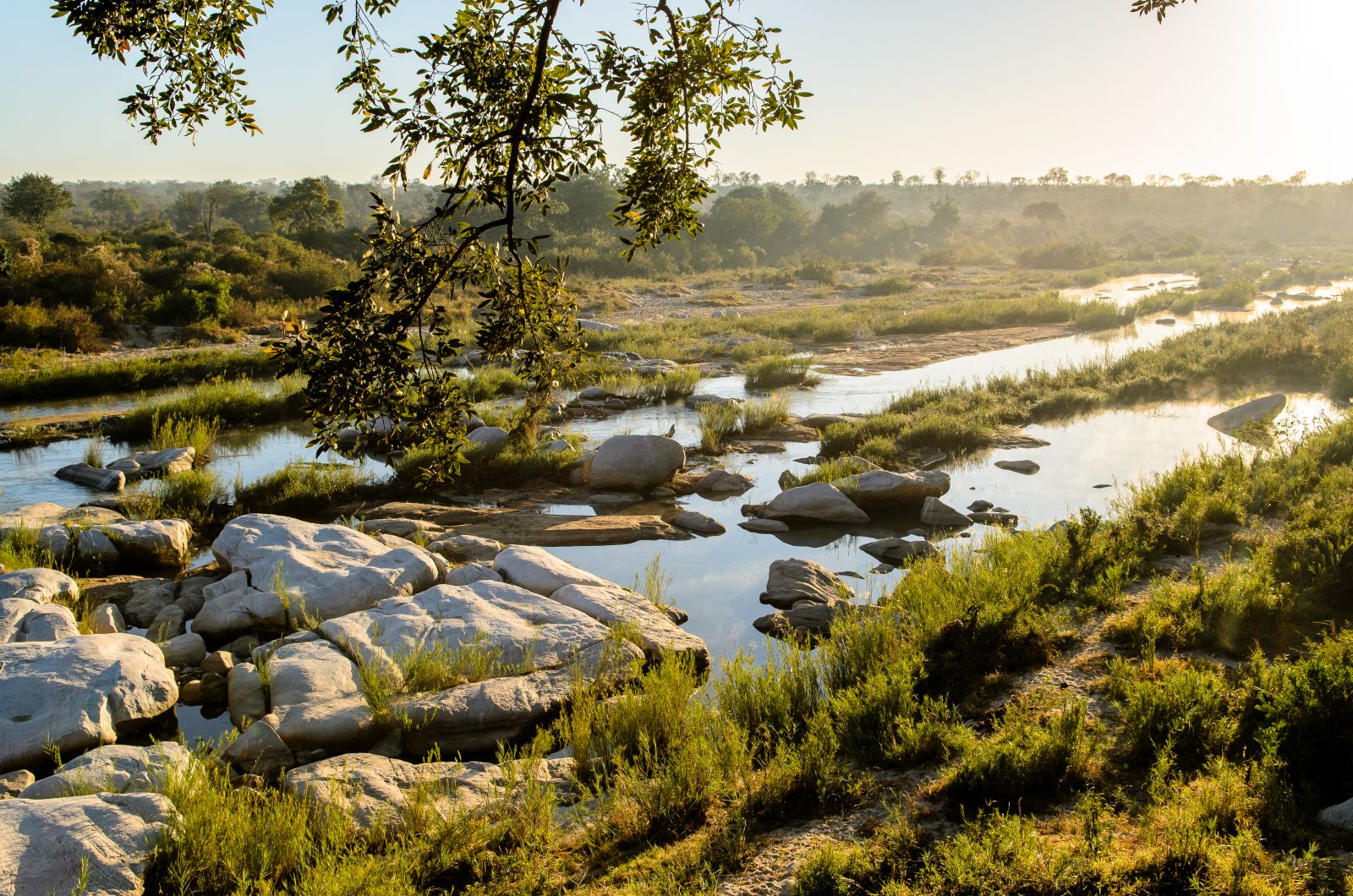 View over the river at Singita Boulders Lodge in South Africa