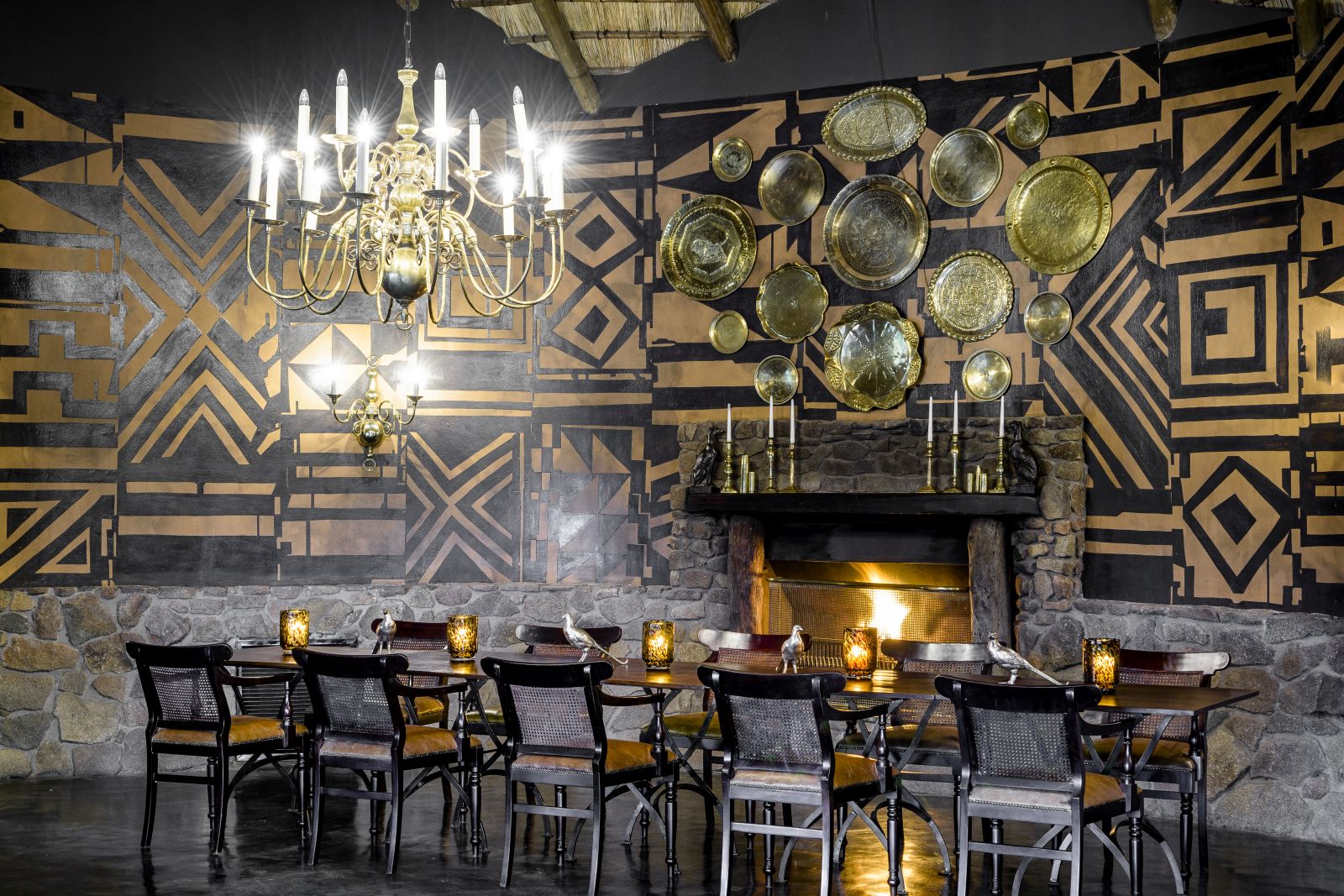 Dining room at Singita Ebony Lodge in South Africa