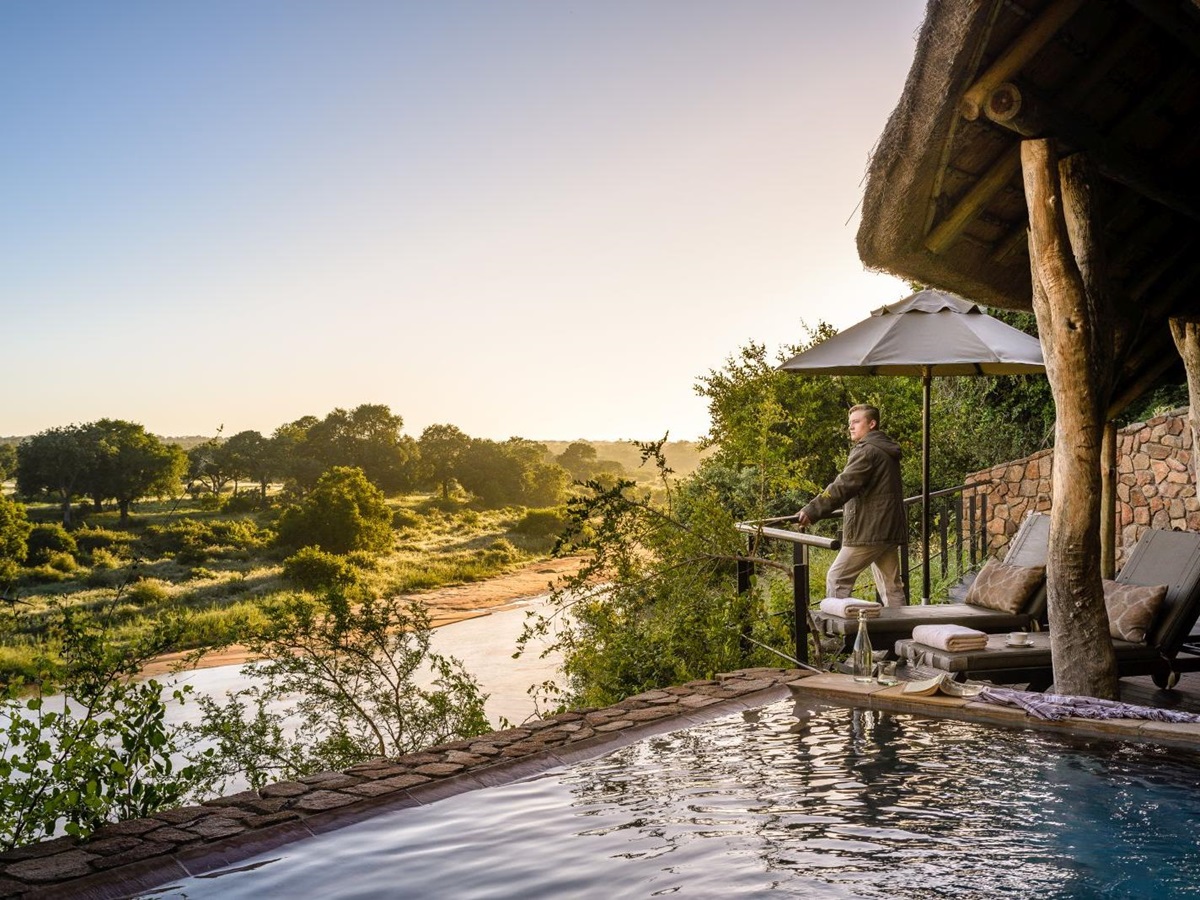 Pool view at Singita Ebony Lodge in South Africa