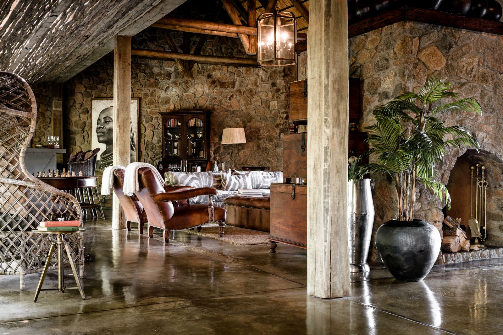Sitting room at Singita Ebony Lodge in South Africa