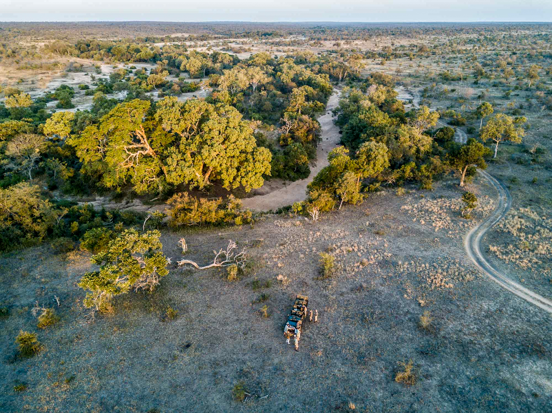 Aerial view of Tanda Tula lodge in South Africa