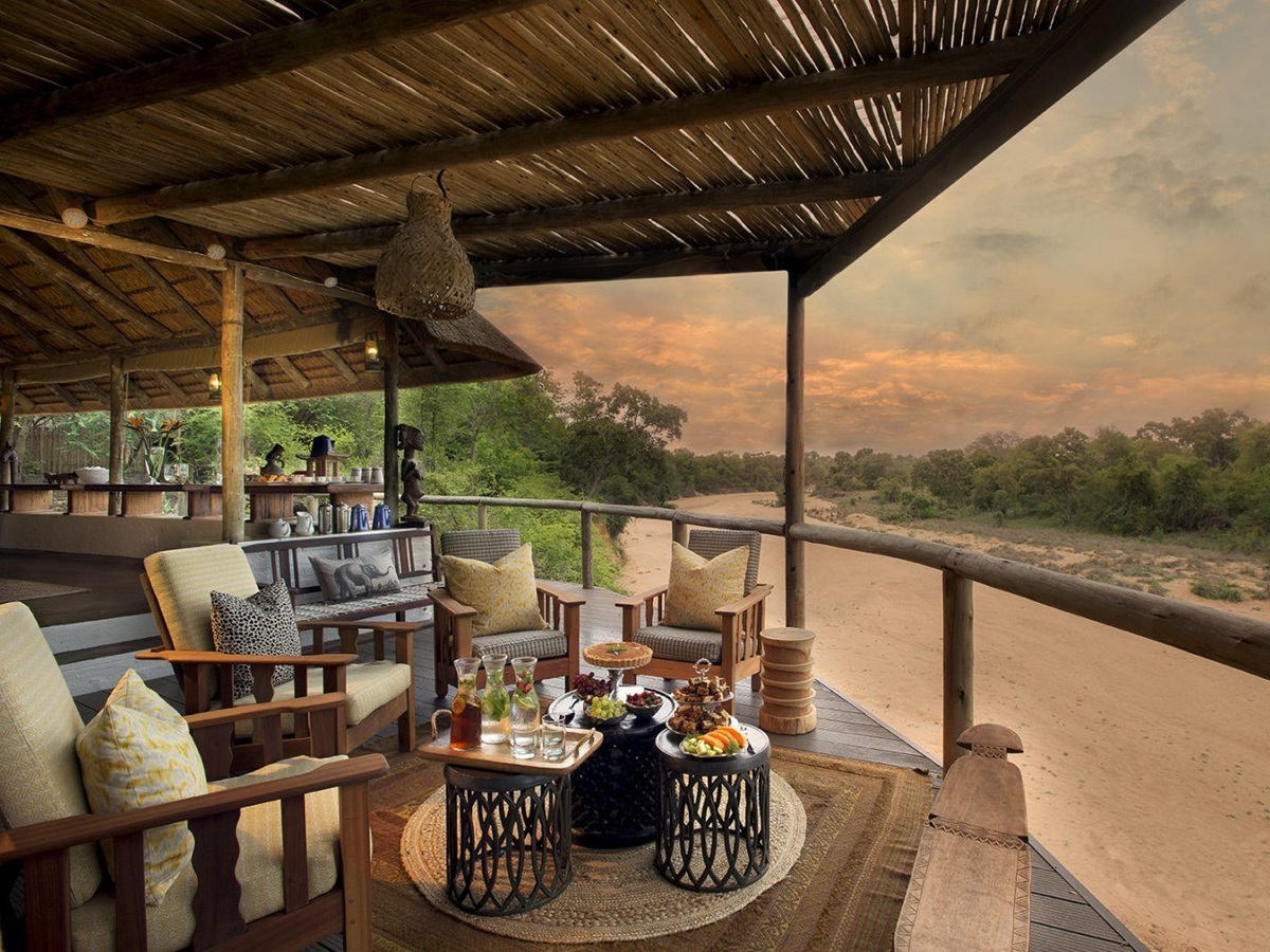 Sitting area at Tanda Tula Safari Camp in South Africa