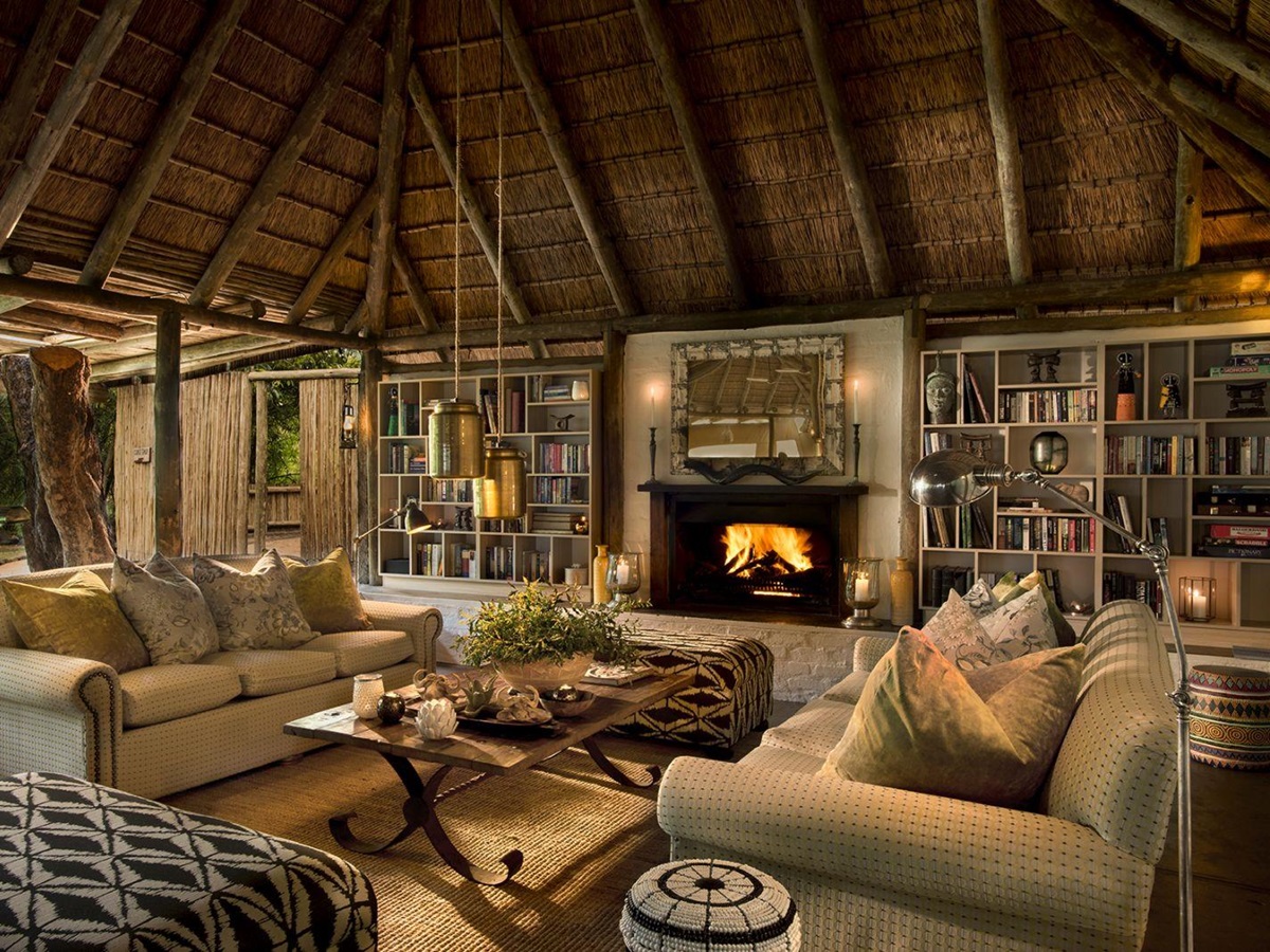 Sitting room at Tanda Tula Safari Camp in South Africa