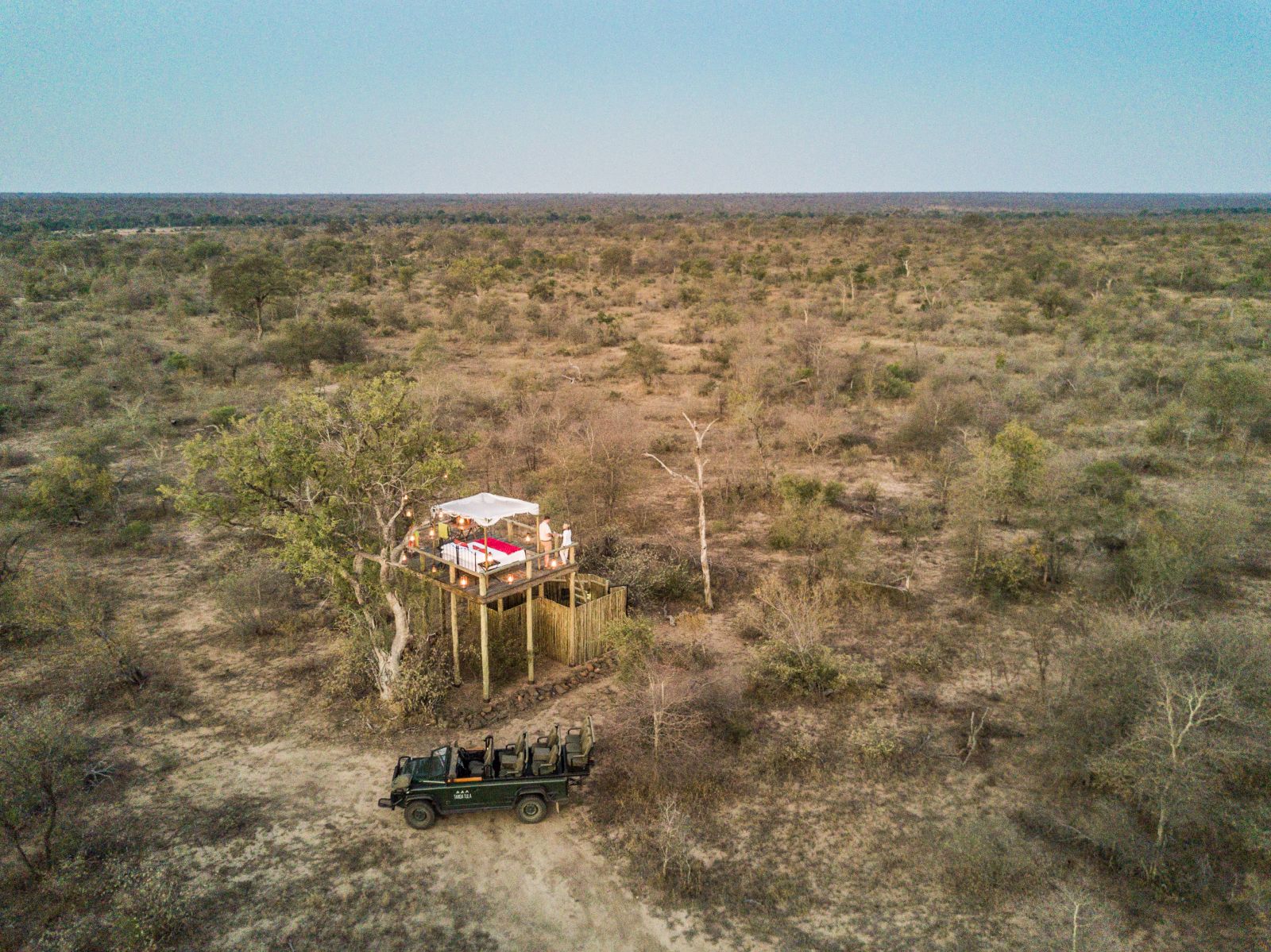 Star bed at Tanda Tula Safari Camp in South Africa 
