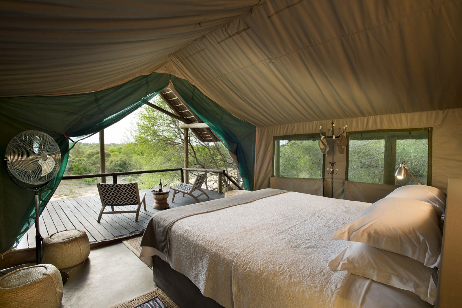 View from bedroom at Tanda Tula Safari Camp in South Africa 