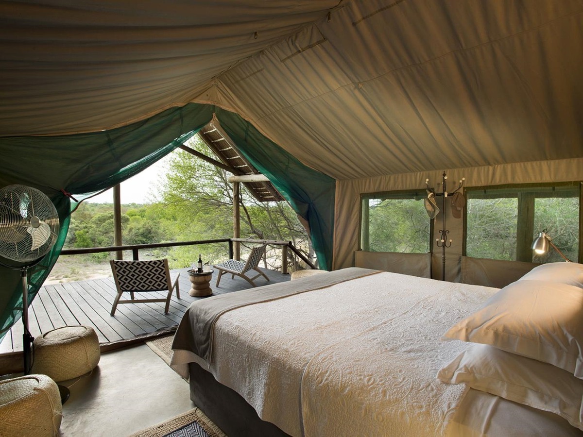 View from bedroom at Tanda Tula Safari Camp in South Africa