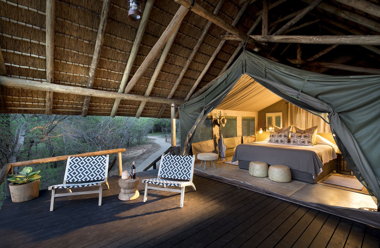 Suite interior at Tanda Tula Safari Camp in South Africa 