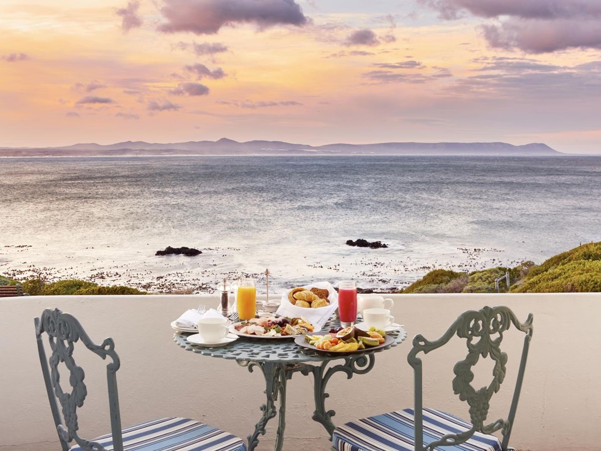 Outdoor dining with a view at The Marine in South Africa