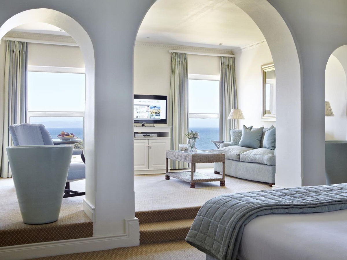 Interior of premier suite at The Marine in South Africa
