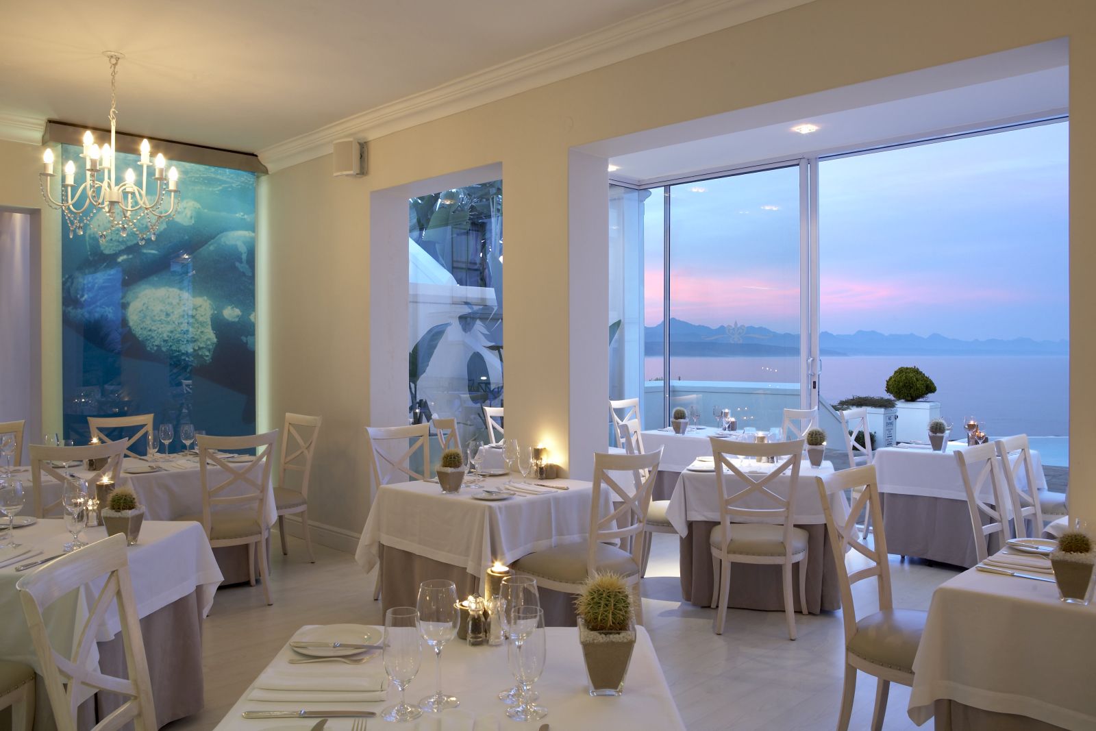 Indoor dining at The Plettenberg in South Africa
