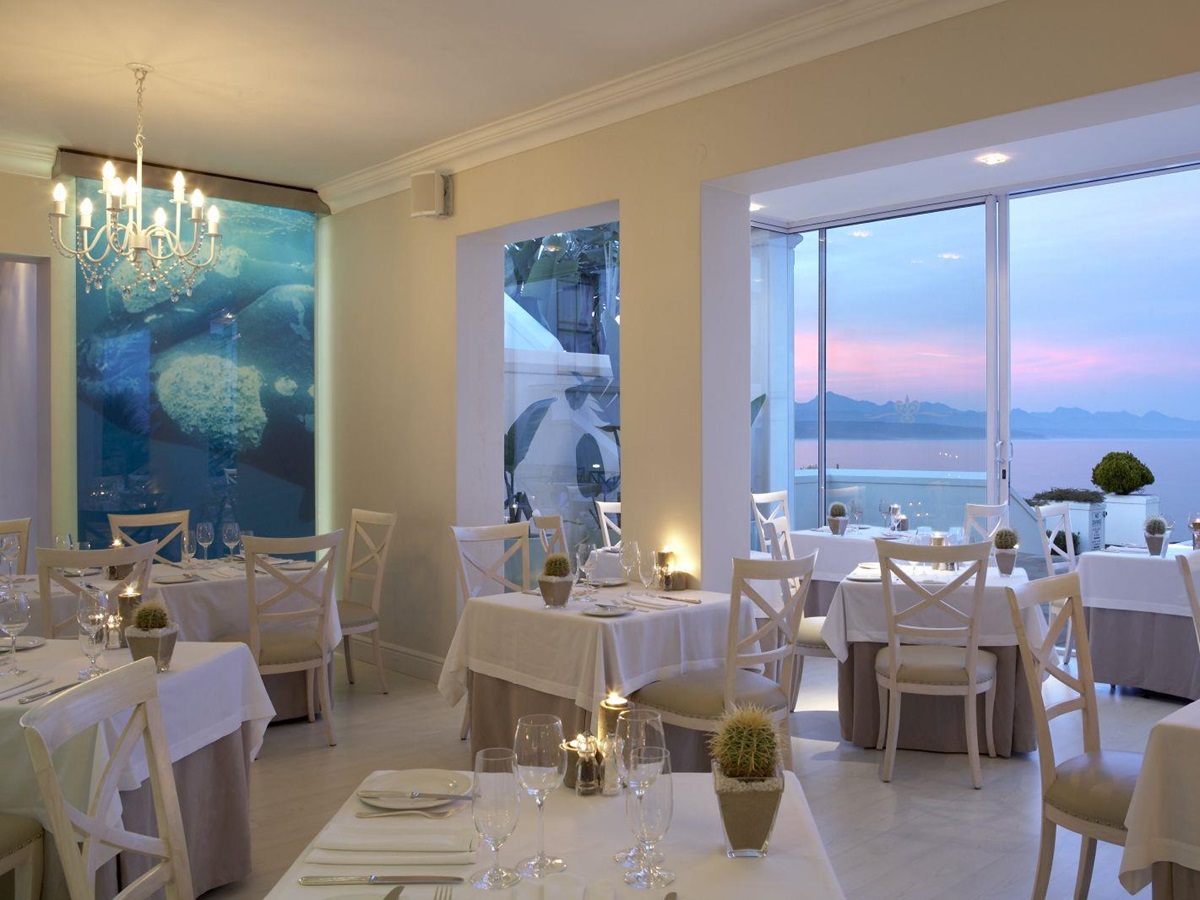 Indoor dining at The Plettenberg in South Africa