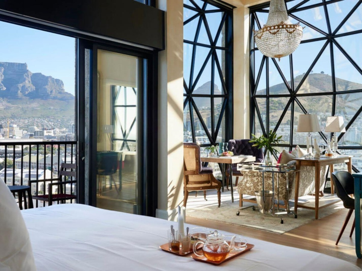 A deluxe superior guest suite at The Silo Hotel in Cape Town