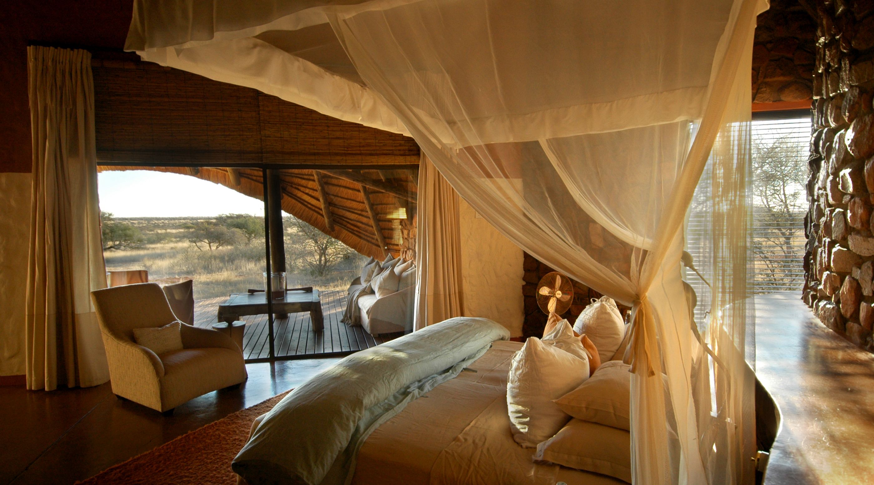 A bedroom at Tswalu Motse
