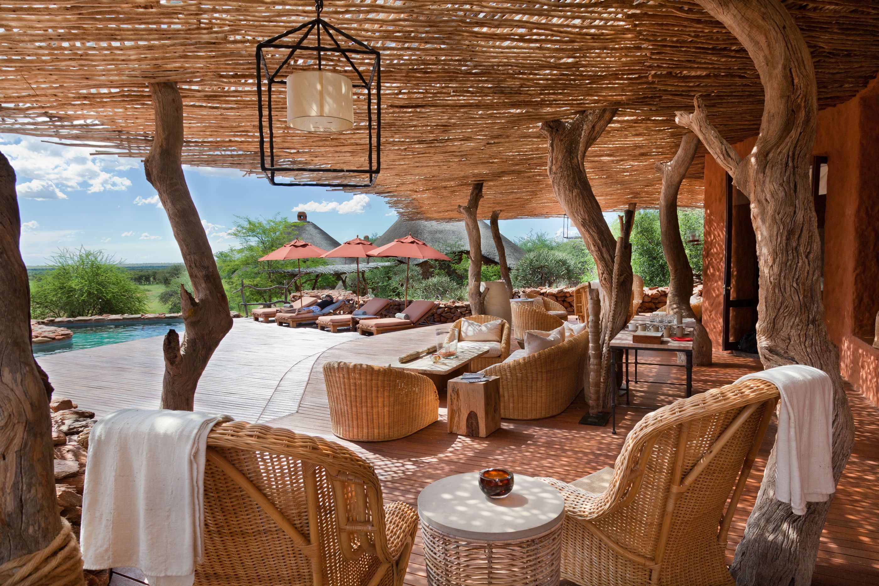 The pool area at Tswalu Motse