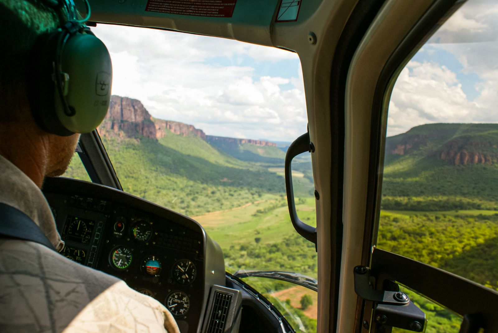 A helicopter tour of the Leobo Private Reserve in the Waterberg area of South Africa