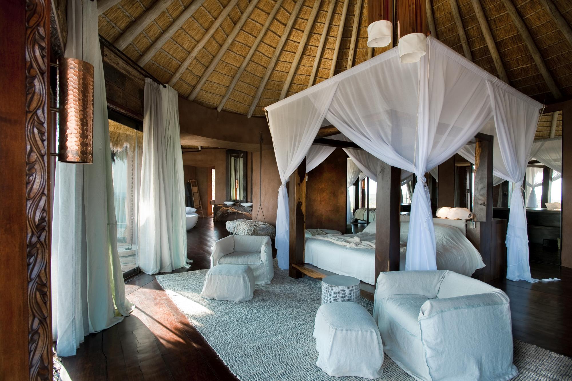 The master bedroom in Leobo the Observatory, South Africa