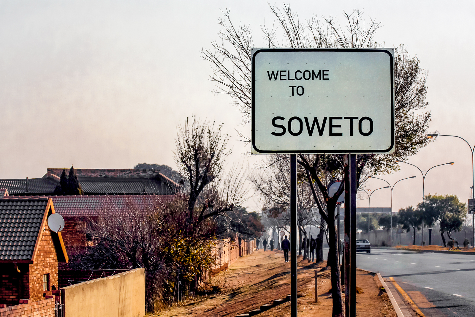 Entrance sign to Soweto in Johannesburg