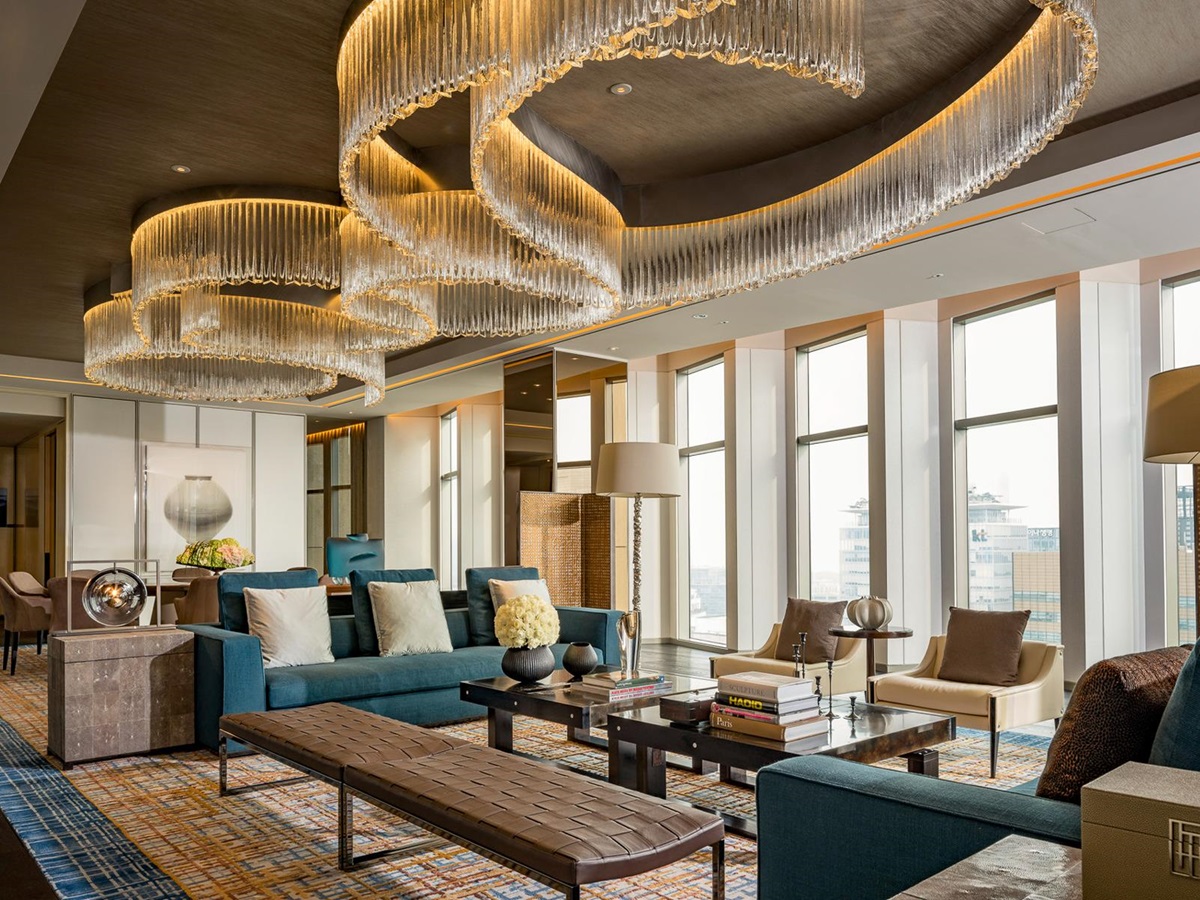 Presidential Three Bedroom Suite lounge area at Four Seasons Hotel Seoul