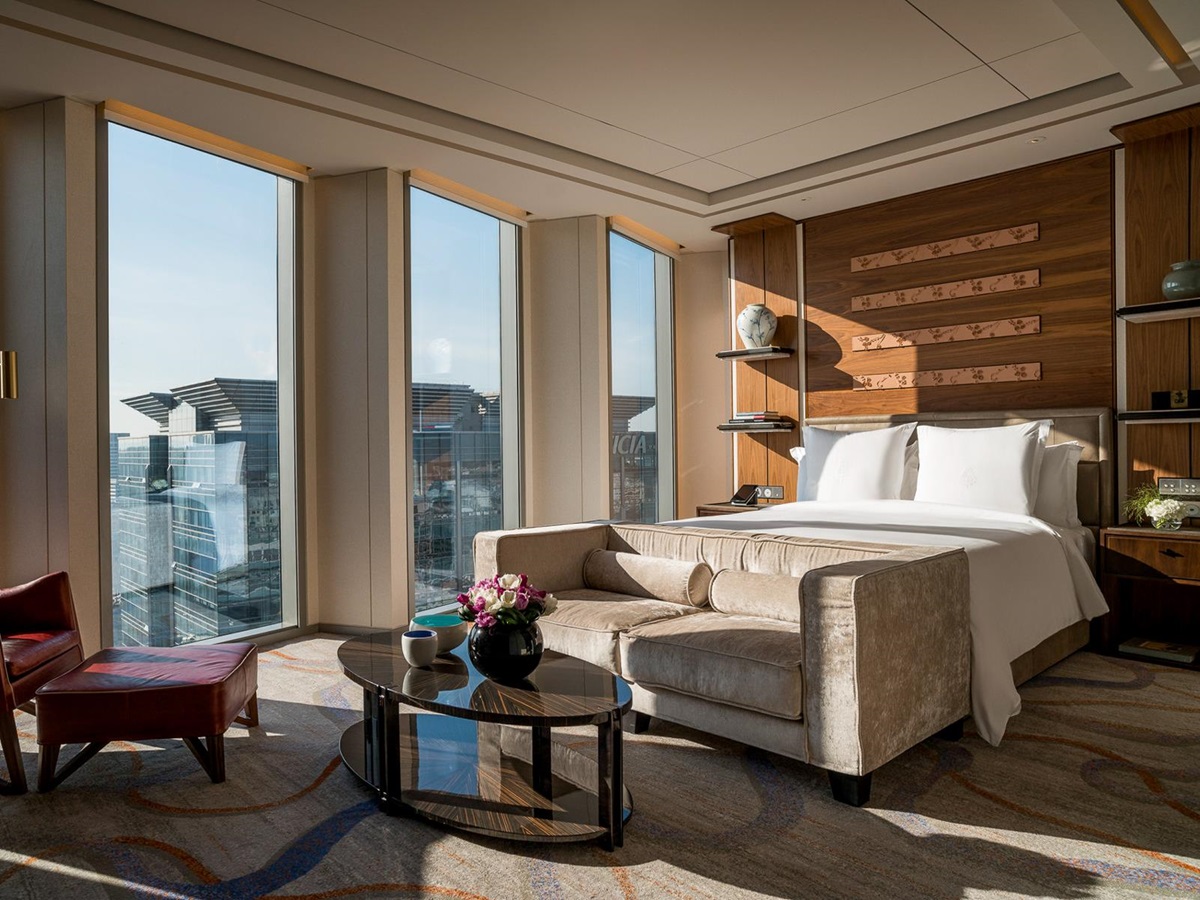 Sejong Two Bedroom Suite bedroom at Four Seasons Hotel Seoul