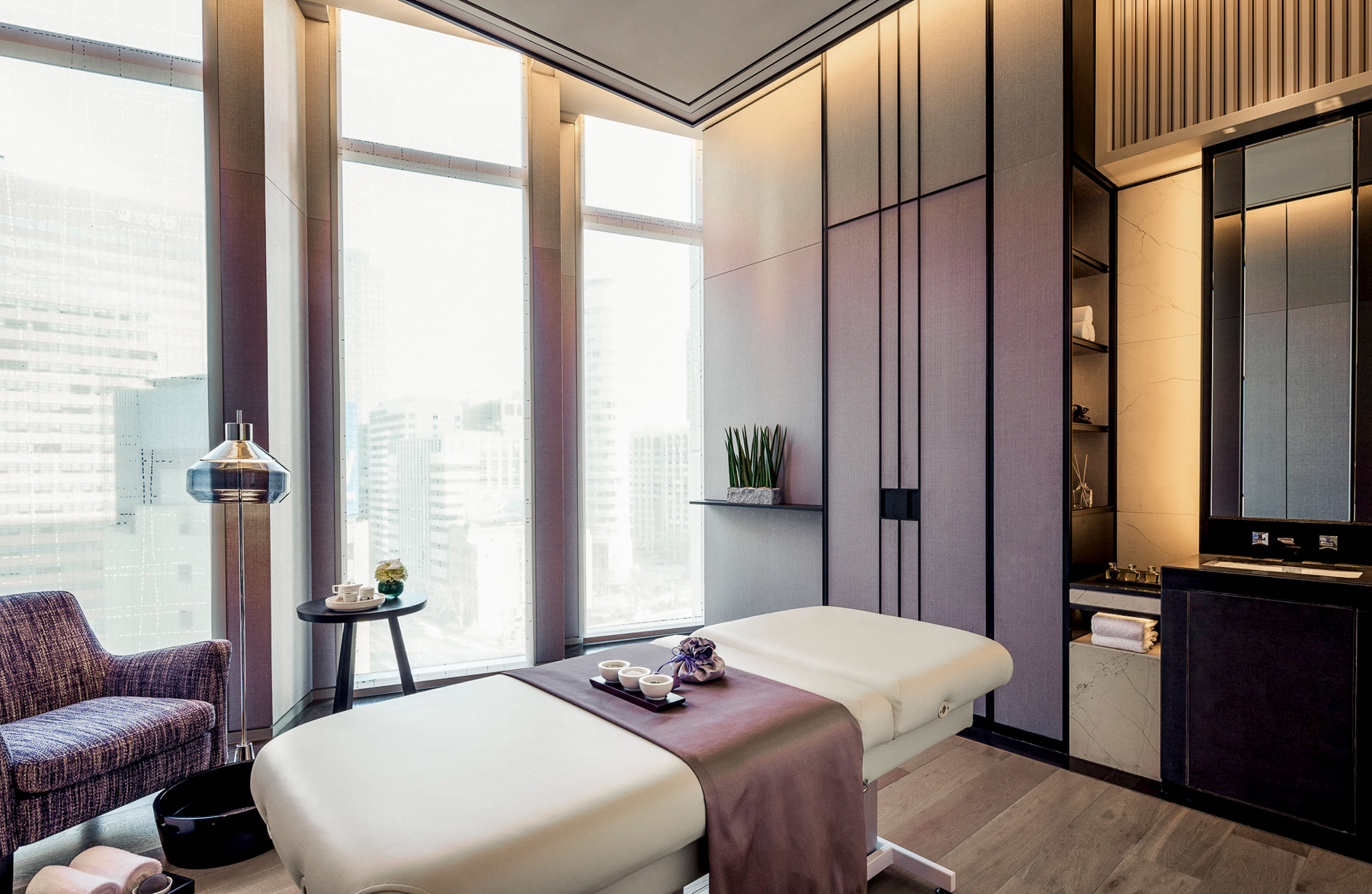 Spa treatment table at Four Seasons Hotel Seoul